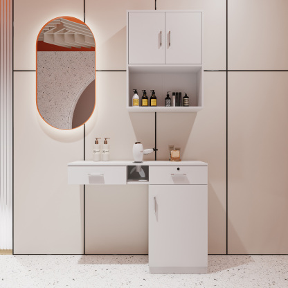 Wall-Mounted Storage Cabinet for Bathroom and Barber Salon Shop