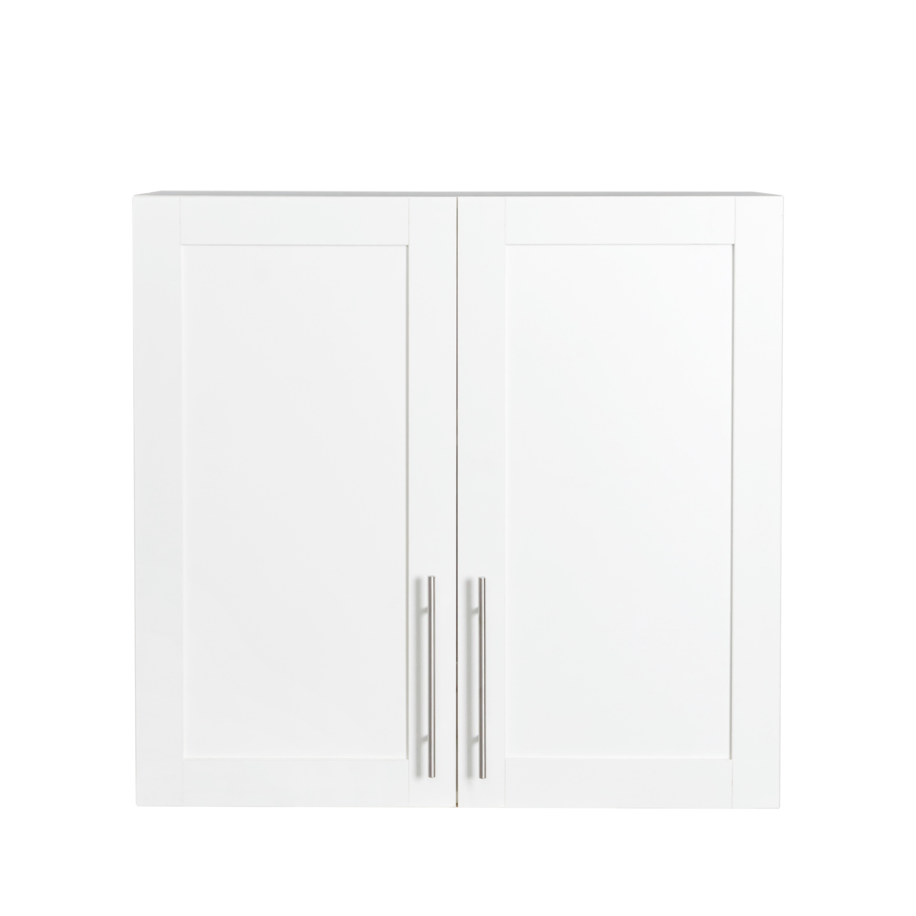 Wall-mounted Storage Cabinet w/ 2 Doors for Kitchen & Bathroom, White