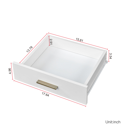 White Modern Vanity with Stool, Lighted Mirror and Storage Drawers, Metal Frame