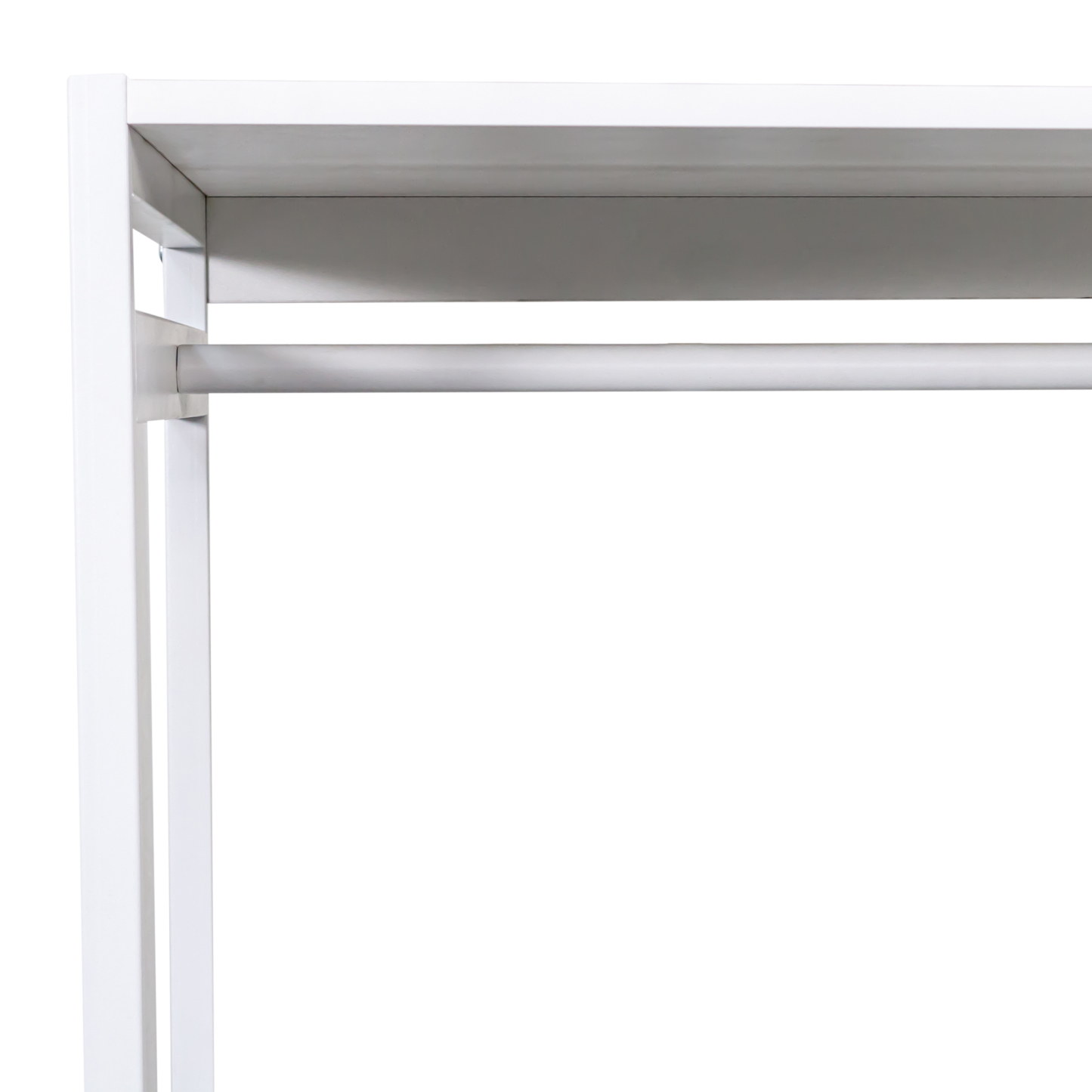 White Wardrobe Closet with Shelves & Hanging Rod for Bedroom, Living Room, Laundry Room