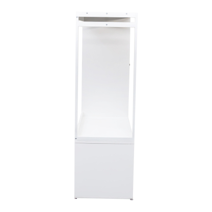 White Wardrobe Closet with Shelves & Hanging Rod for Bedroom, Living Room, Laundry Room