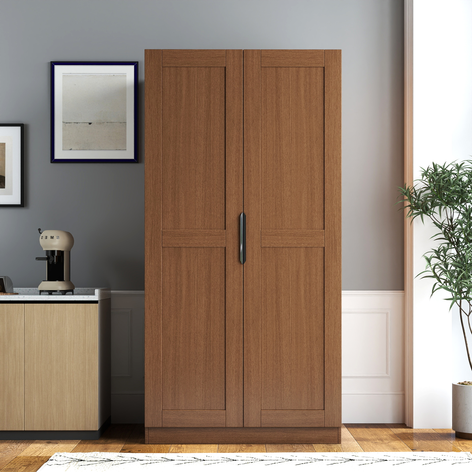63" Tall Kitchen Pantry Cabinet w/ Doors & Shelves | Joysource