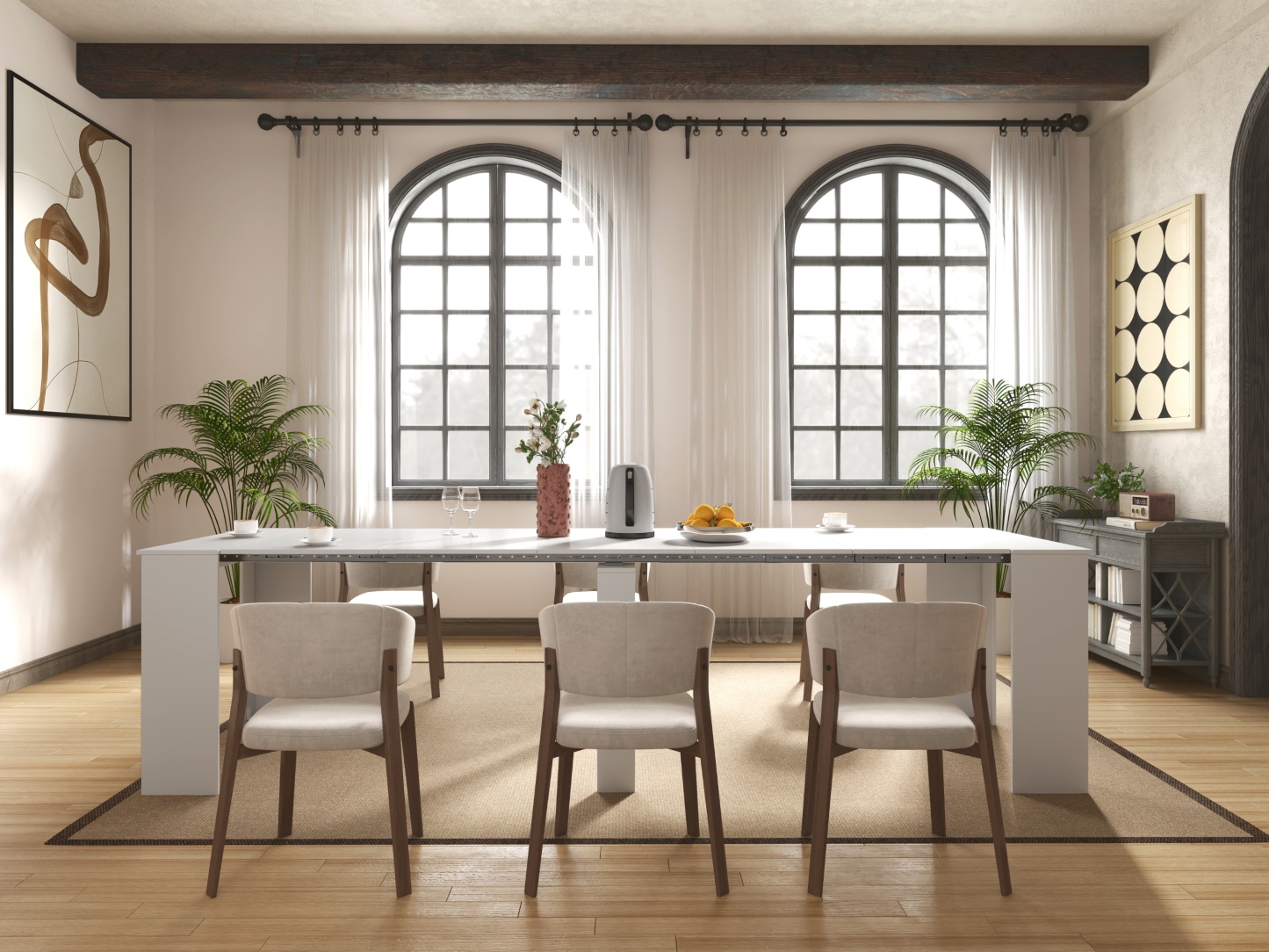 Space-Saving Extendable Dining Table for 2-12 People - Joysource