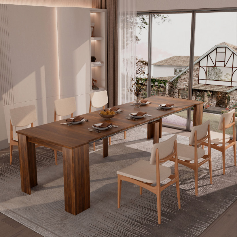 Space-Saving Extendable Dining Table for 2-12 People - Joysource ...