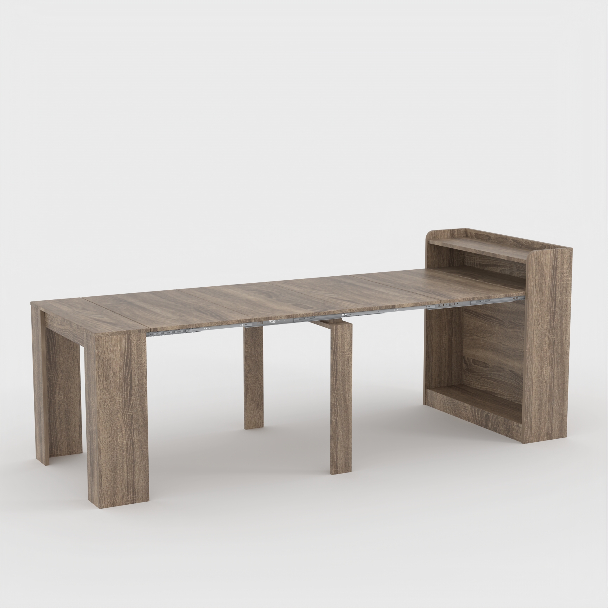 Extendable Dining Table with Hidden Storage for 1-9 People | 21"-98"