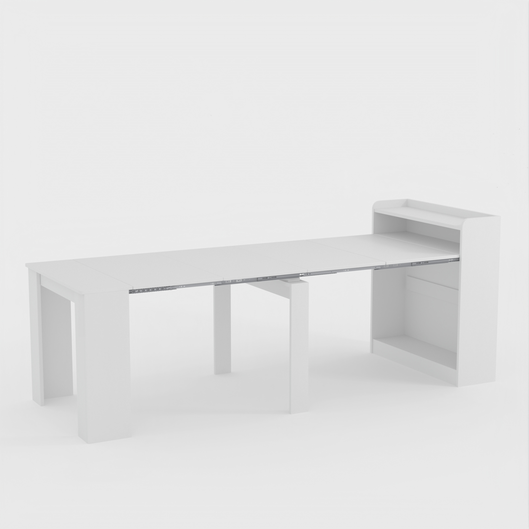 Extendable Dining Table with Hidden Storage for 1-9 People | 21"-98"