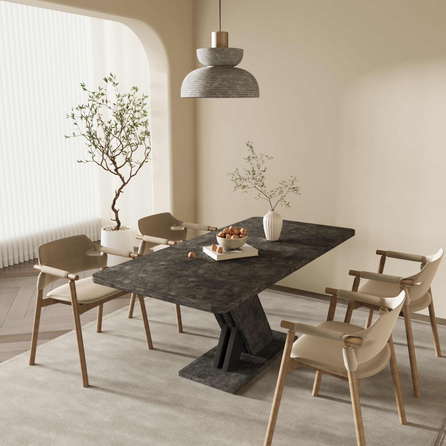 Extendable Dining Table 4-8 Seats for Kitchen & Dining Room | Joysource 