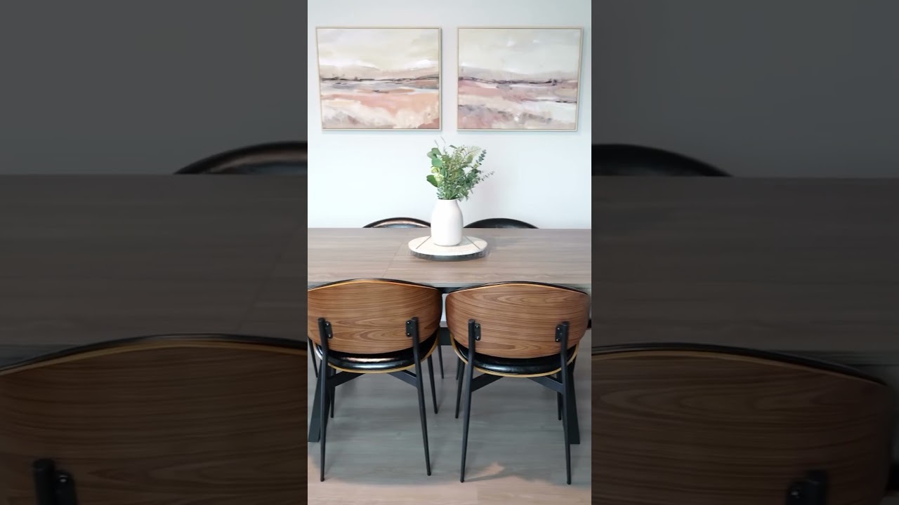 59" - 77" Extendable Dining Table Seats 4-8, Industrial Style