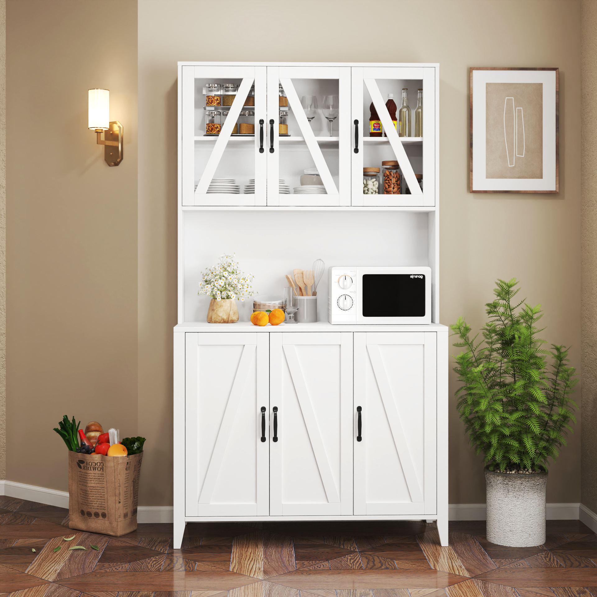 Large Storage & Display Cabinet for Kitchen & Living Room | Joysource