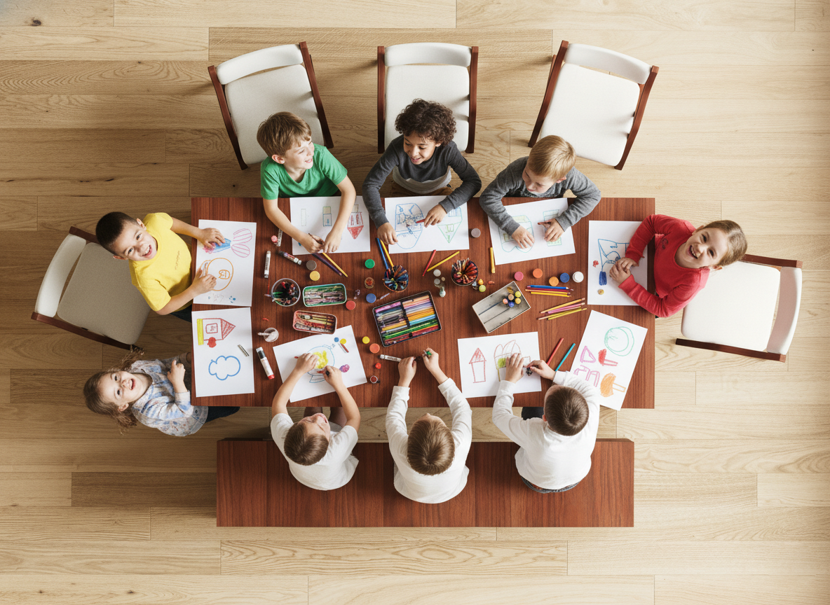 Wood Extendable Dining Table Seats 2-12, 19"-118" | Walnut Extendabl Console Table