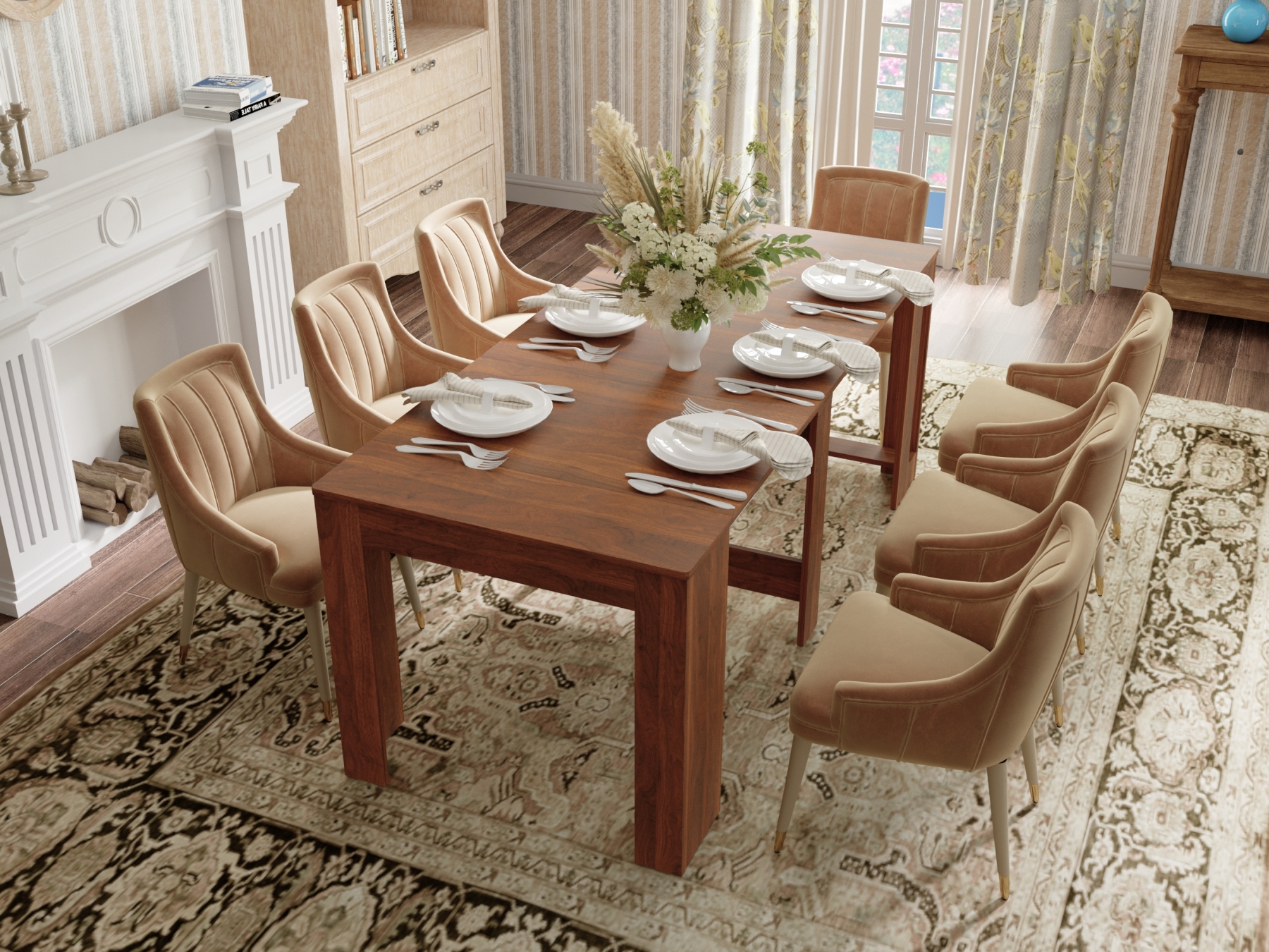 Space-Saving Extendable Console to Dining Table Seats 2 - 8 | Transforms 19" to 78"