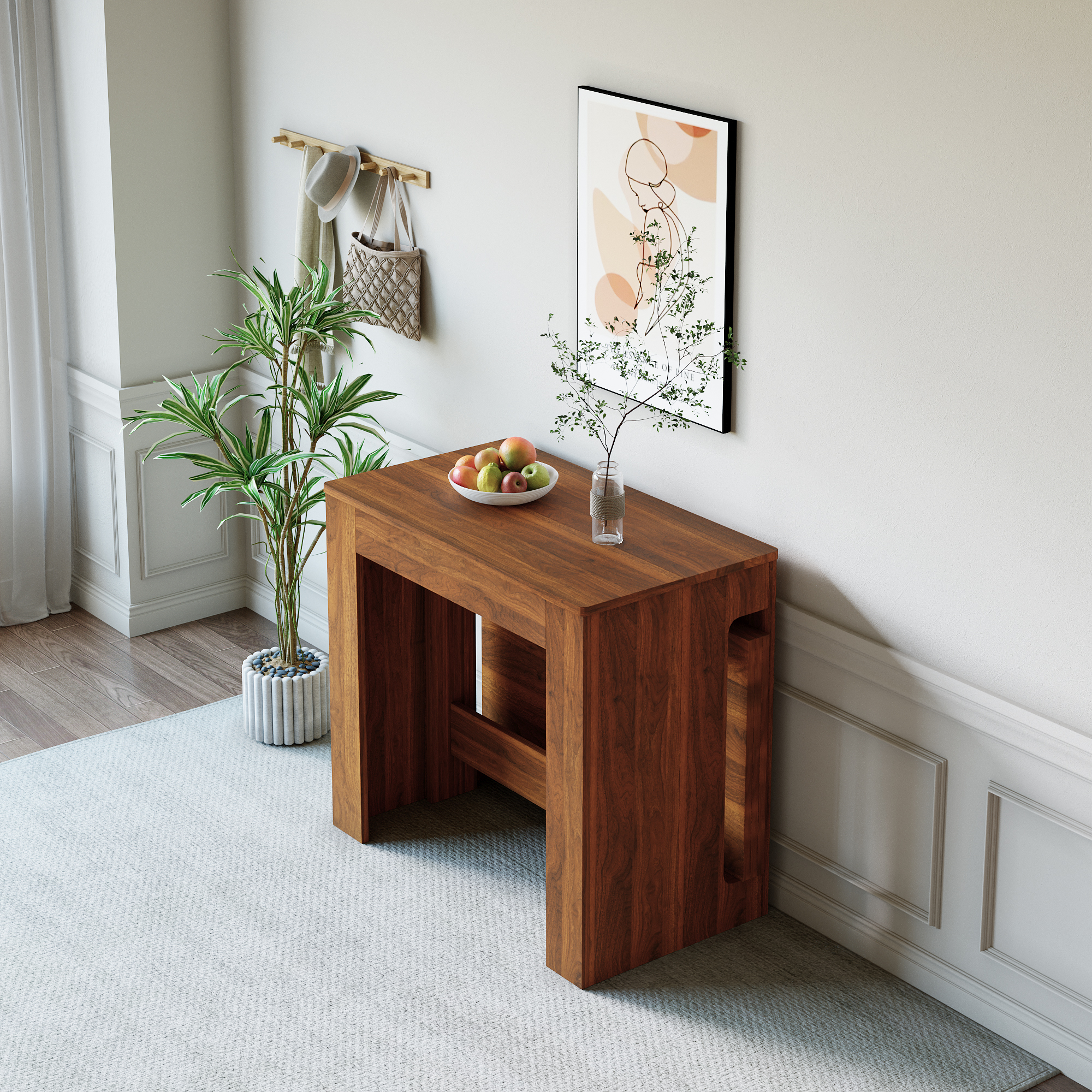 Space-Saving Extendable Console to Dining Table Seats 2 - 8 | Transforms 19" to 78"