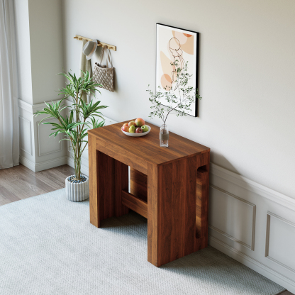 Space-Saving Extendable Console to Dining Table Seats 2 - 8 | Transforms 19" to 78"