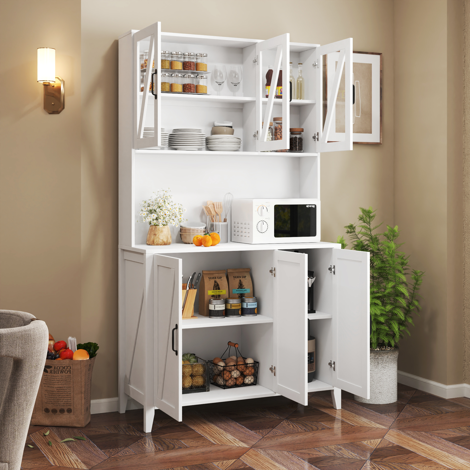 Large Storage & Display Cabinet for Kitchen & Living Room | Joysource