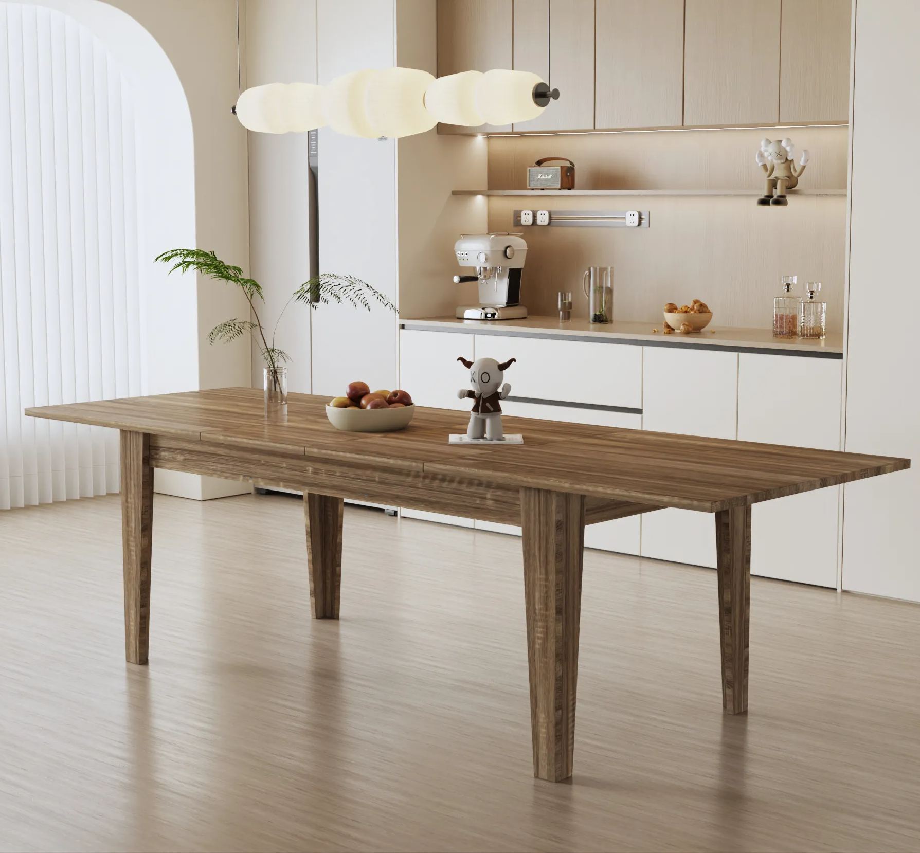 71"-106" Rectangular Extendable Dining Table for 4 - 12 People