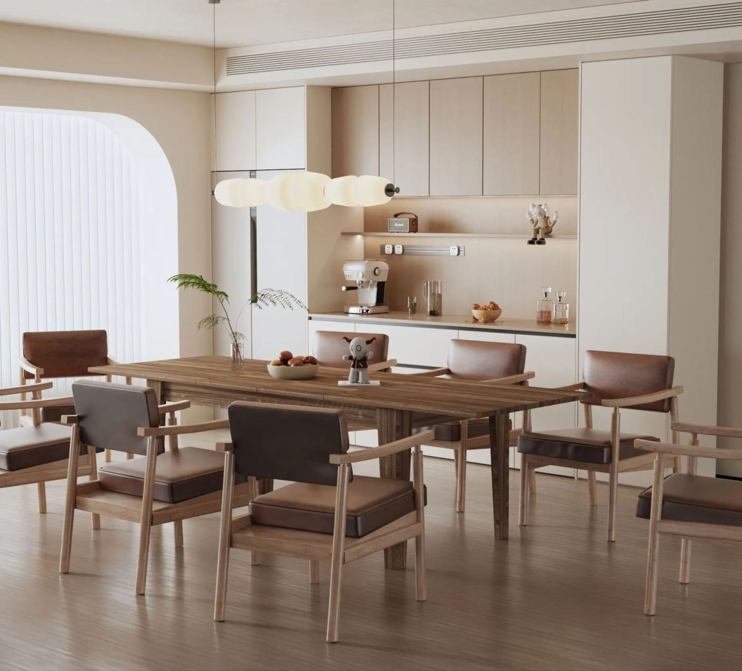 71"-106" Rectangular Extendable Dining Table for 4 - 12 People