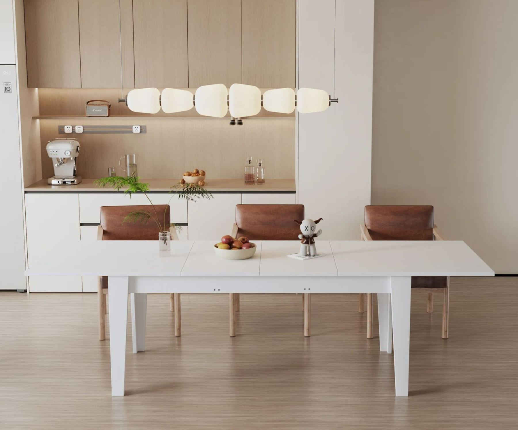 71"-106" Rectangular Extendable Dining Table for 4 - 12 People