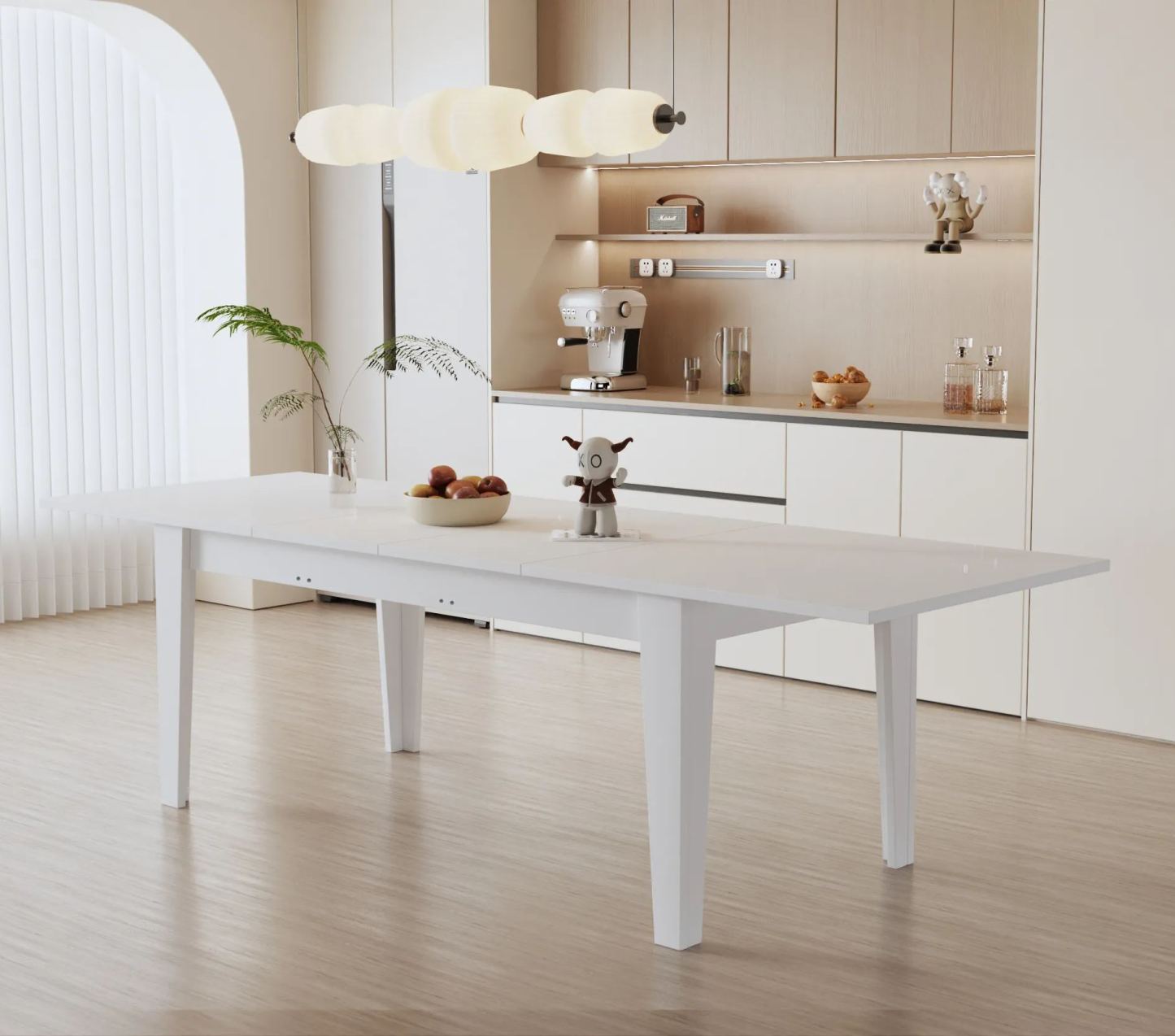 71"-106" Rectangular Extendable Dining Table for 4 - 12 People