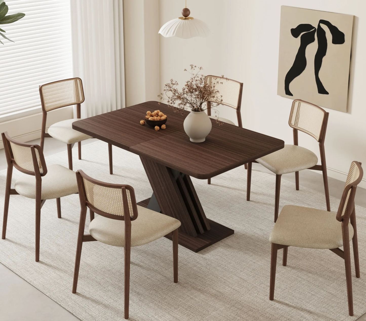 Extendable Dining Table 4-8 Seats for Kitchen & Dining Room | Joysource