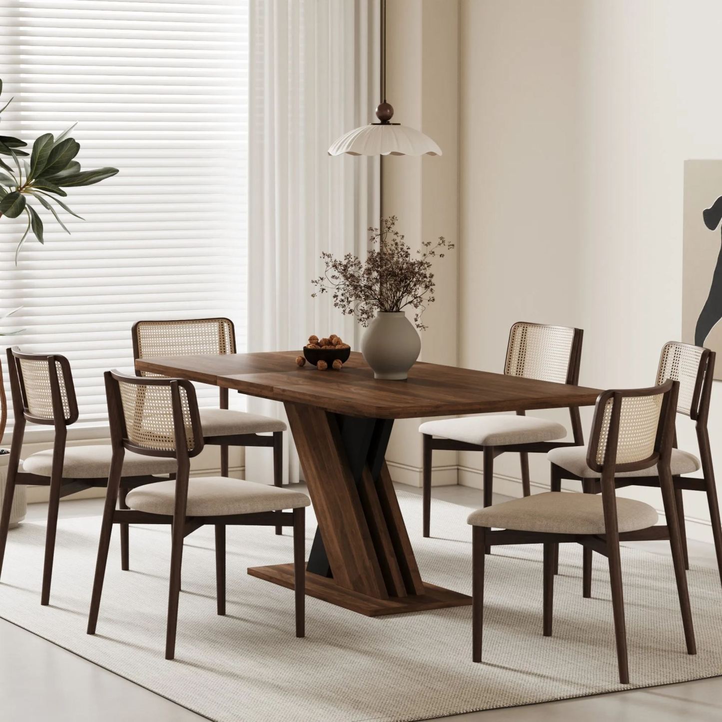 55"-71" Extendable Dining Table 4-8 Seats for Kitchen & Dining Room | Joysource