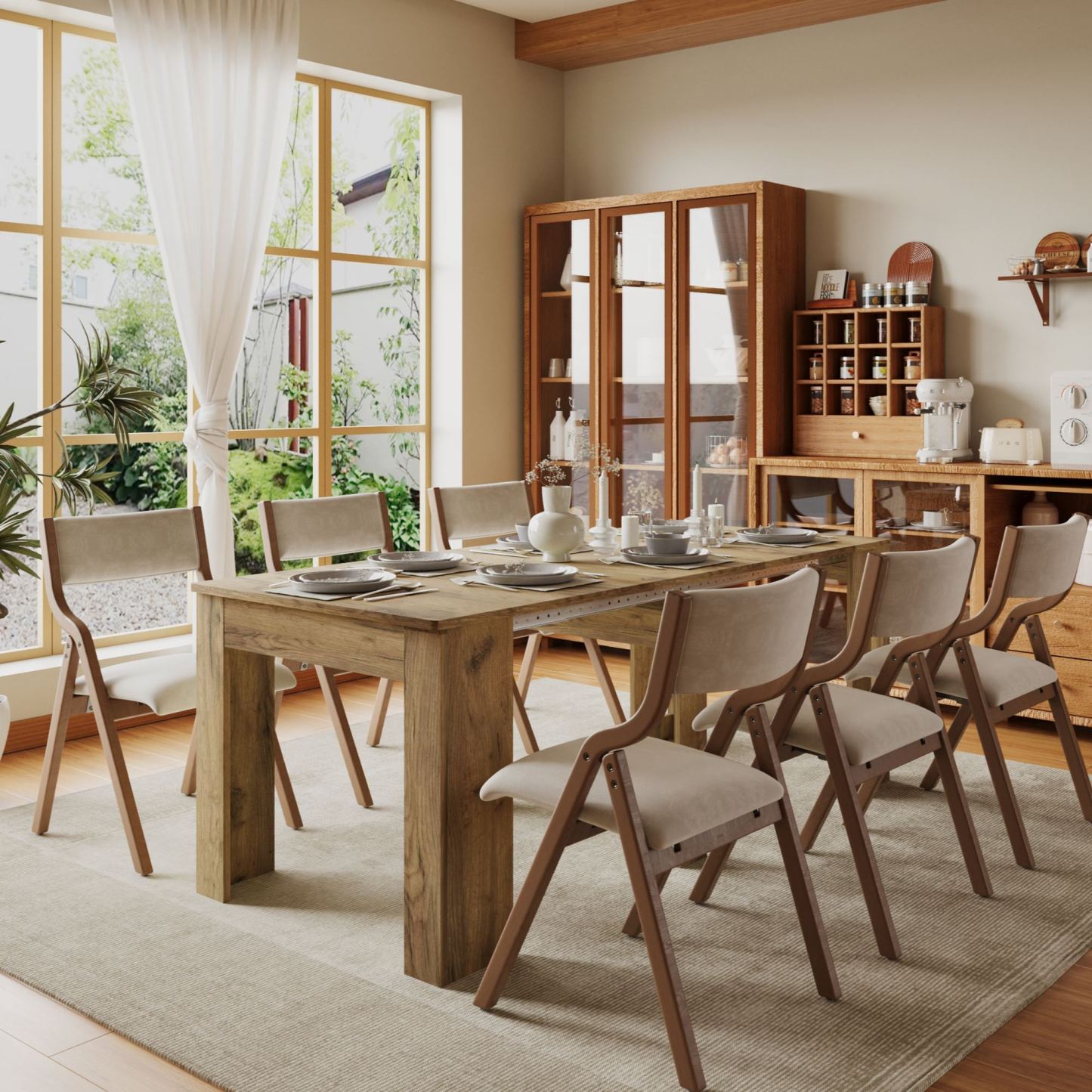 Space-Saving Extendable Console Table Seats 2 - 8, 19" to 78" | Transformer Dining Table