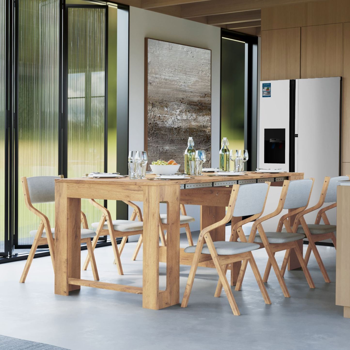 Space-Saving Extendable Console Table Seats 2 - 8, 19" to 78" | Transformer Dining Table