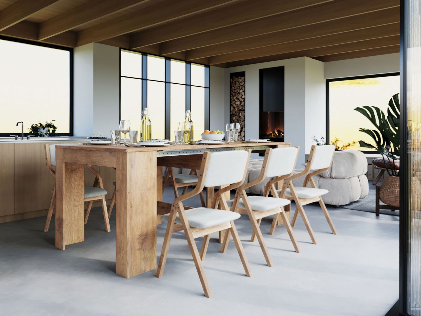 Space-Saving Extendable Console Table Seats 2 - 8, 19" to 78" | Transformer Dining Table