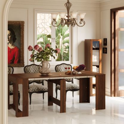 Space-Saving Extendable Console Table Seats 2 - 8, 19" to 78" | Transformer Dining Table