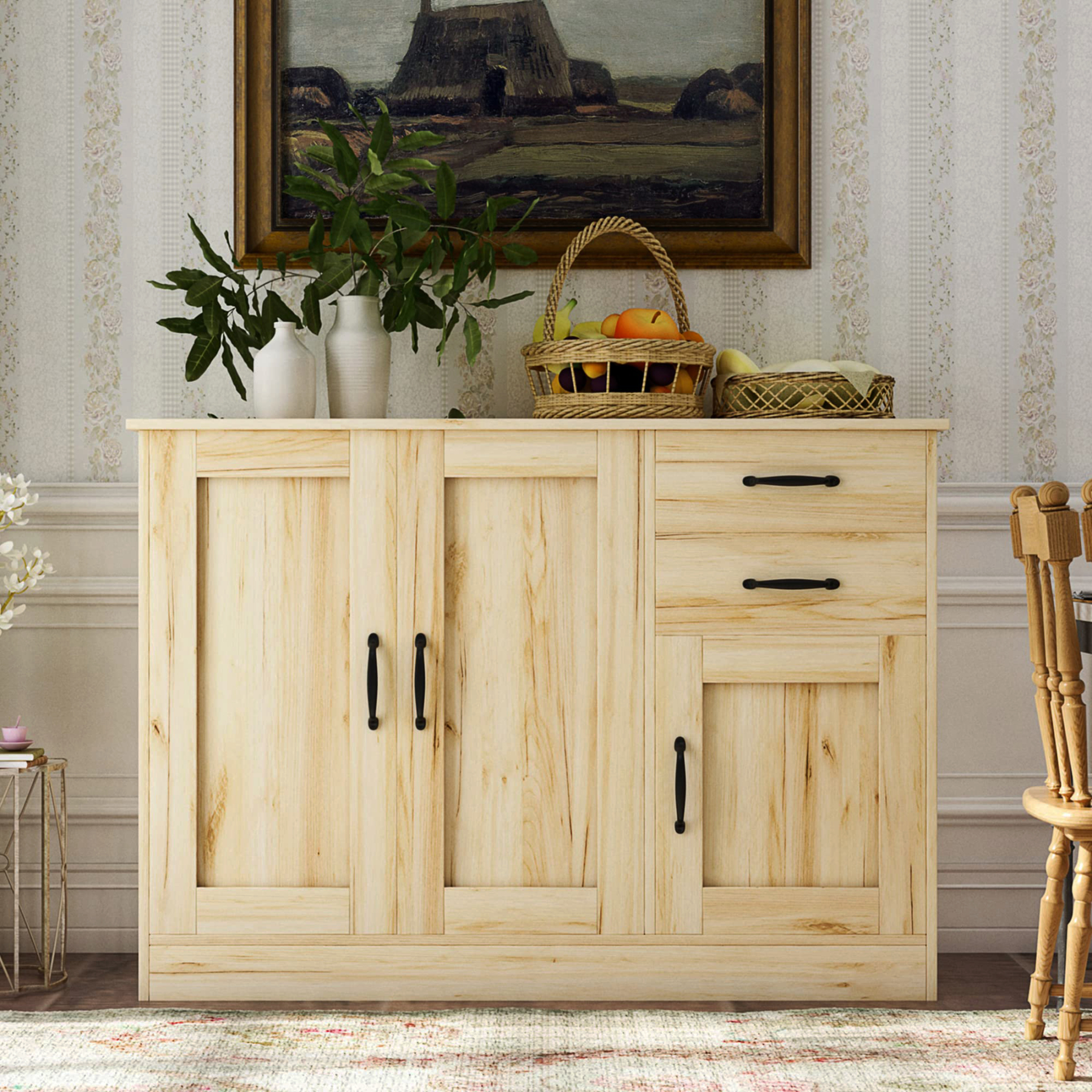 43" Buffet Sideboard Cabinet w/ Adjustable Shelves & Drawers