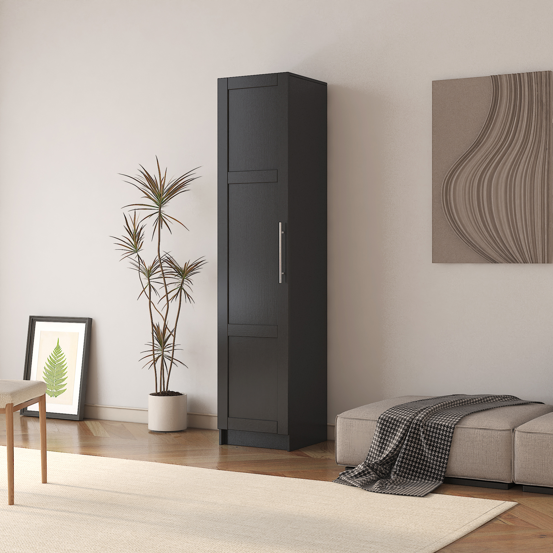 Wall Mounted Storage Cabinet for Living Room & Bedroom | Narrow Cabinet
