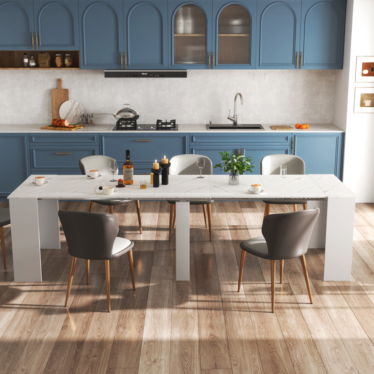 Space-Saving Extendable Dining Table for 2-12 People - Joysource