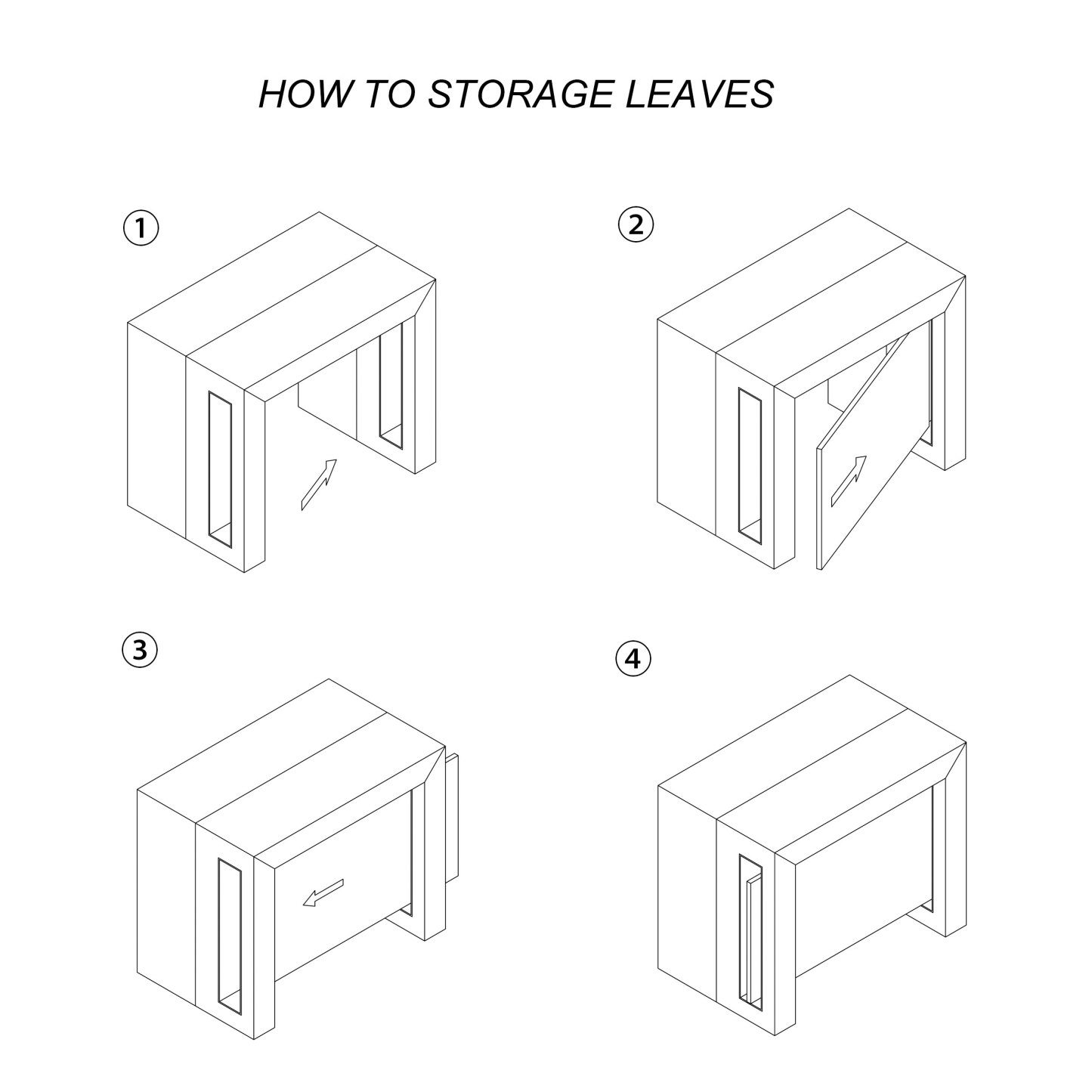 Solid Wood Extendable Dining Table Seats 2-12, 22"-120" | Self-Storing