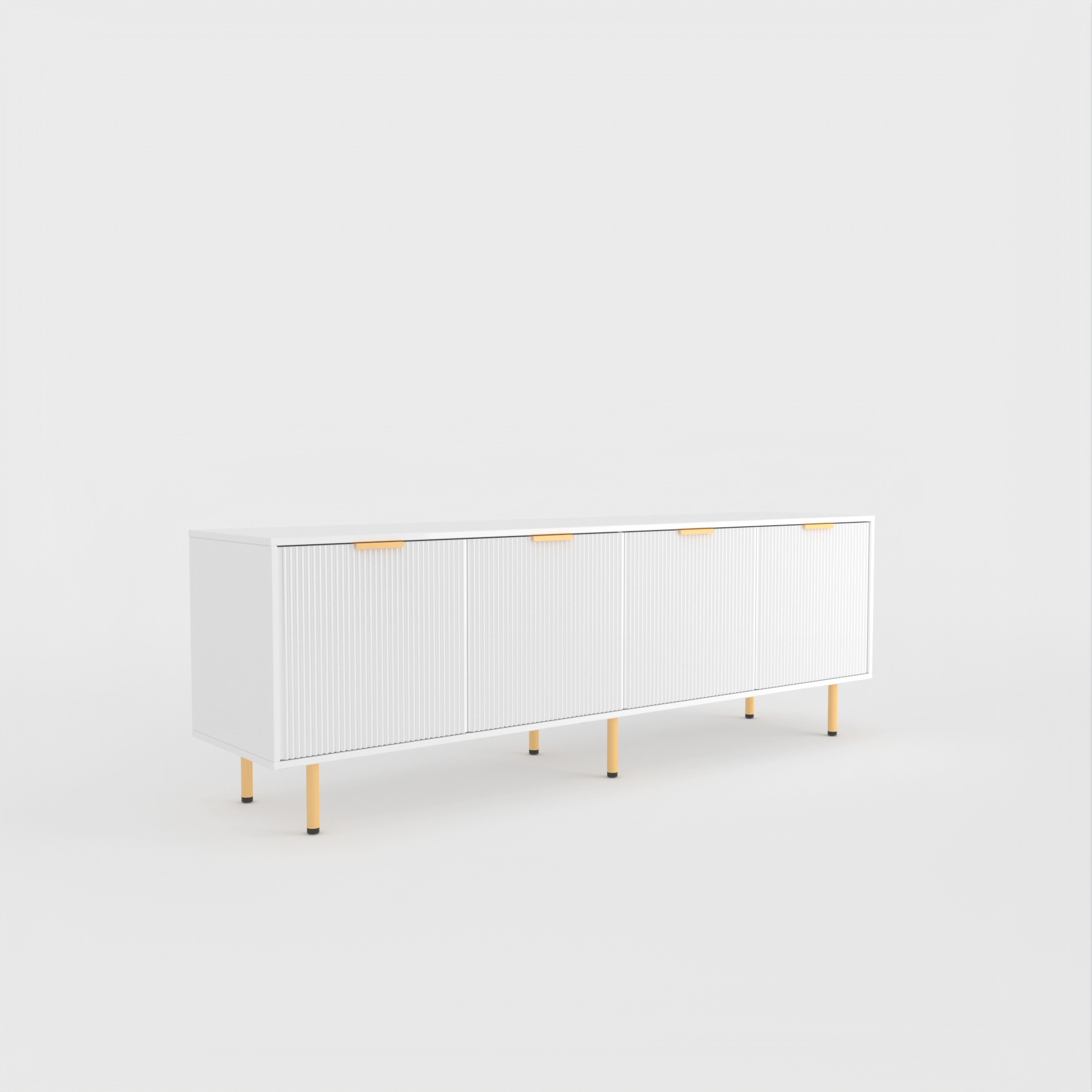 71" TV Stand w/ Storage Cabinet & Adjustable Shelves | Modern Credenza