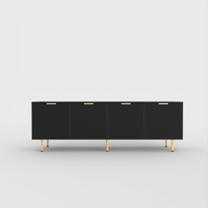 71" TV Stand w/ Storage Cabinet & Adjustable Shelves | Modern Credenza