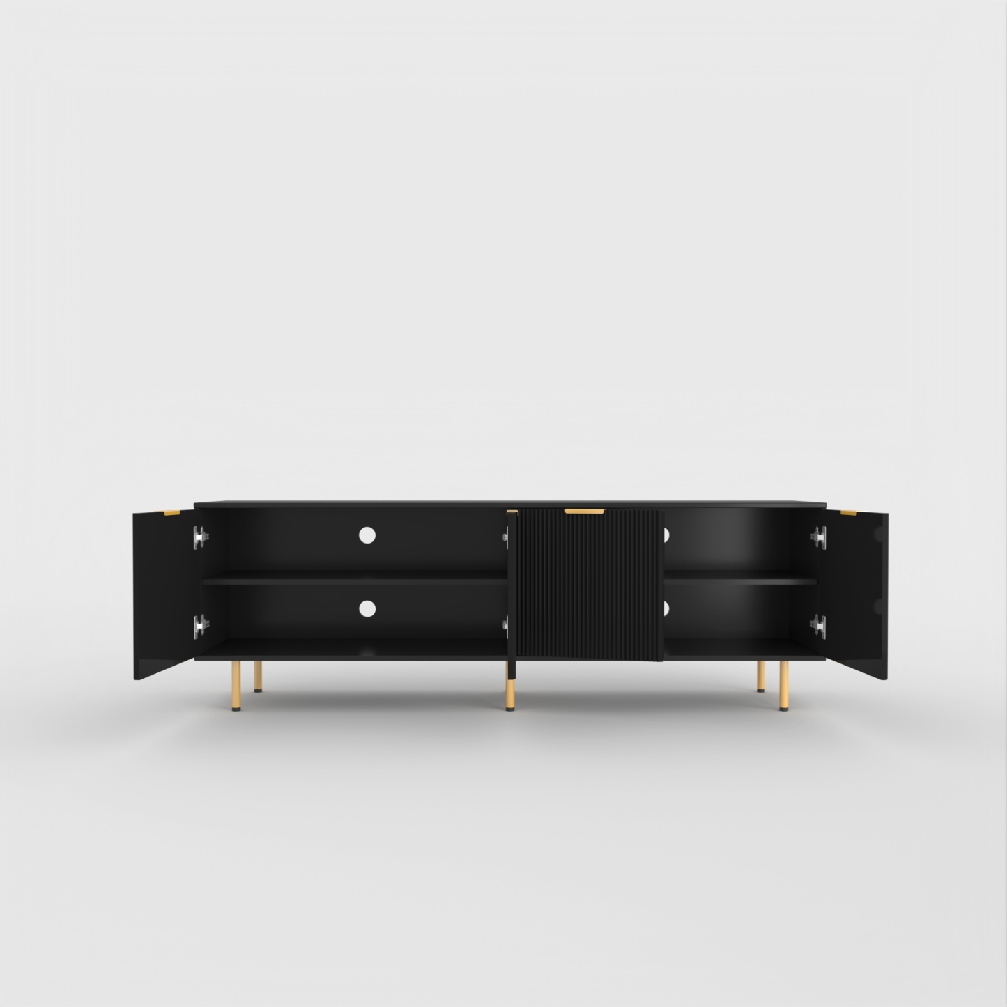 71" TV Stand w/ Storage Cabinet & Adjustable Shelves | Modern Credenza