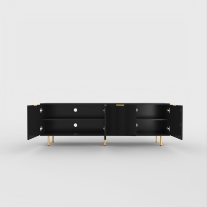 71" TV Stand w/ Storage Cabinet & Adjustable Shelves | Modern Credenza