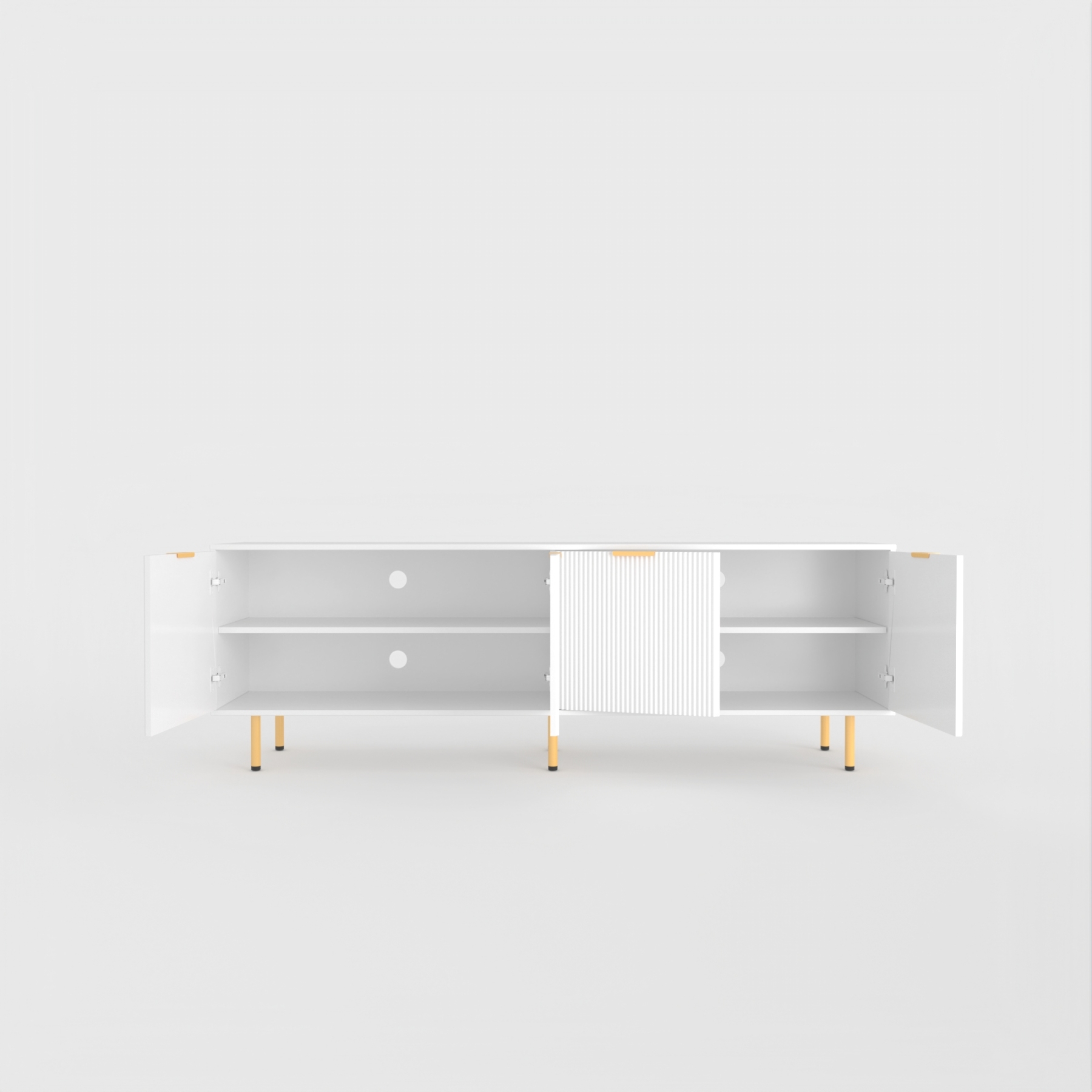 71" TV Stand w/ Storage Cabinet & Adjustable Shelves | Modern Credenza