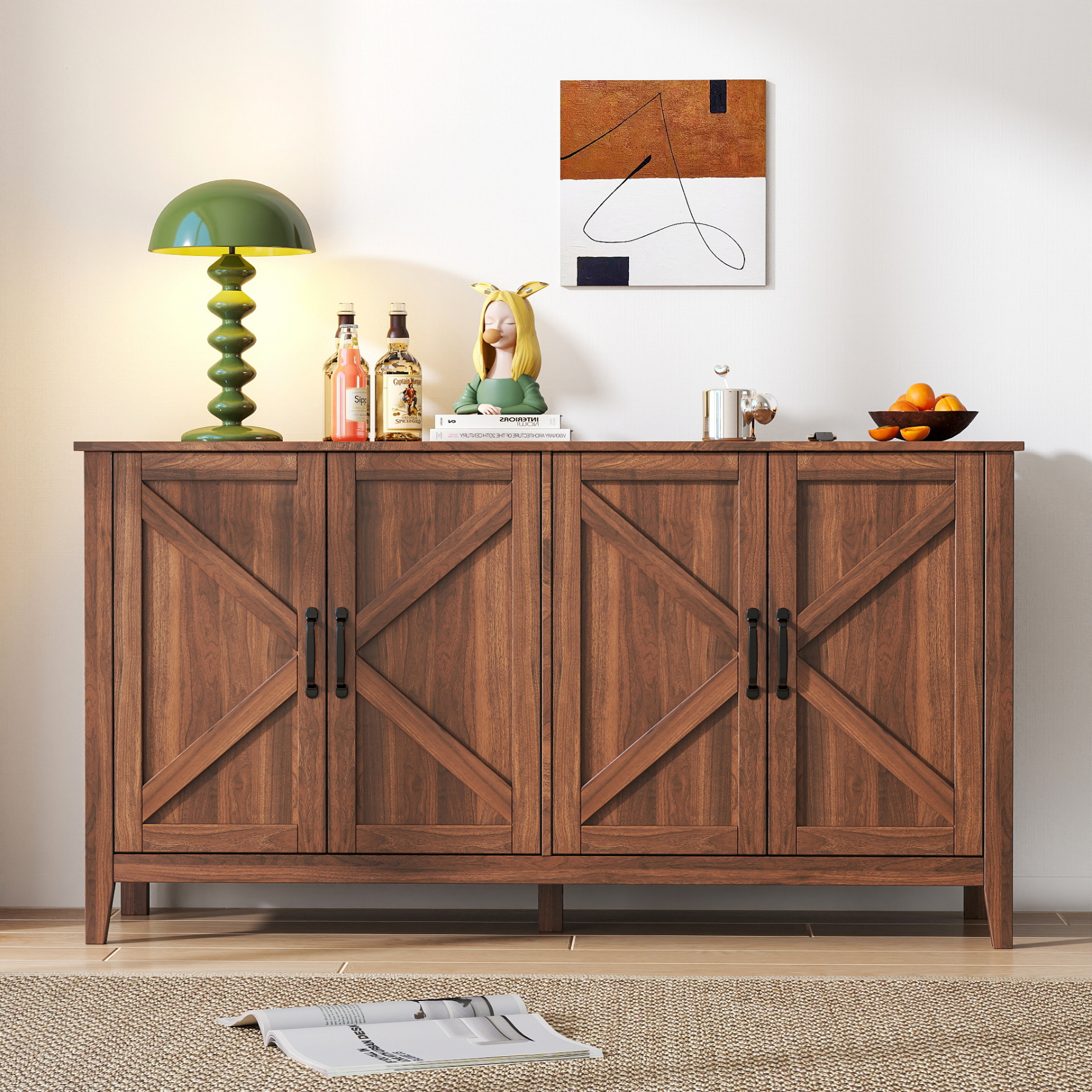 60" Sideboard & Buffet Storage Cabinet | Modern & Functional