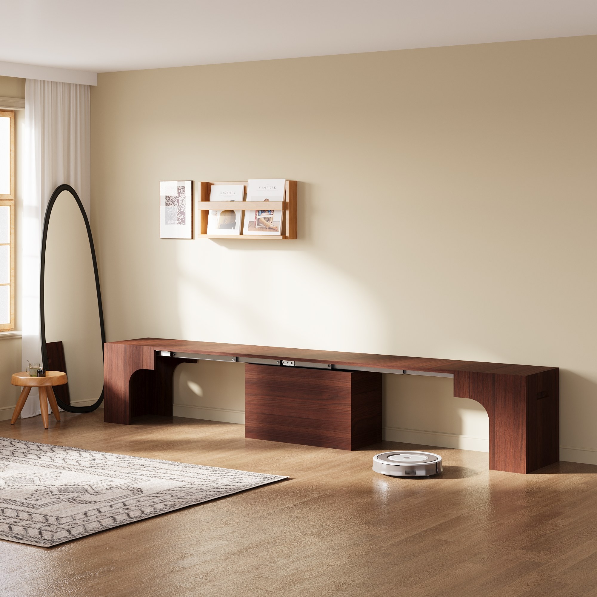 Solid Wood Extendable Bench Seats 1-6, Self-Storing & No Assembly