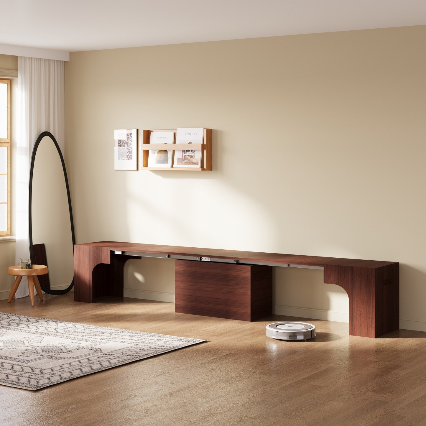 Solid Wood Extendable Bench Seats 1-6, Self-Storing & No Assembly