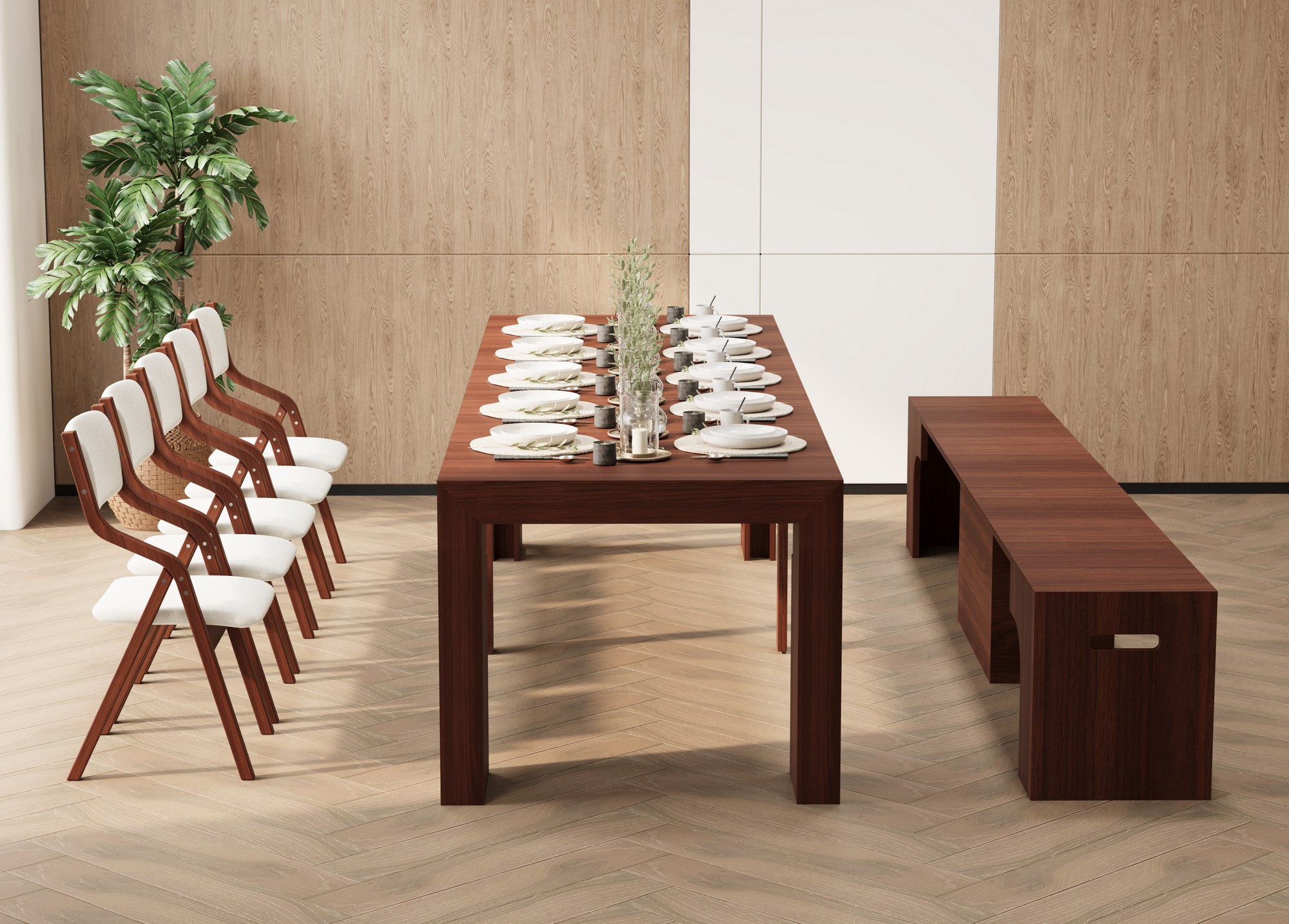 Wood Extendable Dining Table Seats 2-12, 19"-118" | Extendabl Console Table
