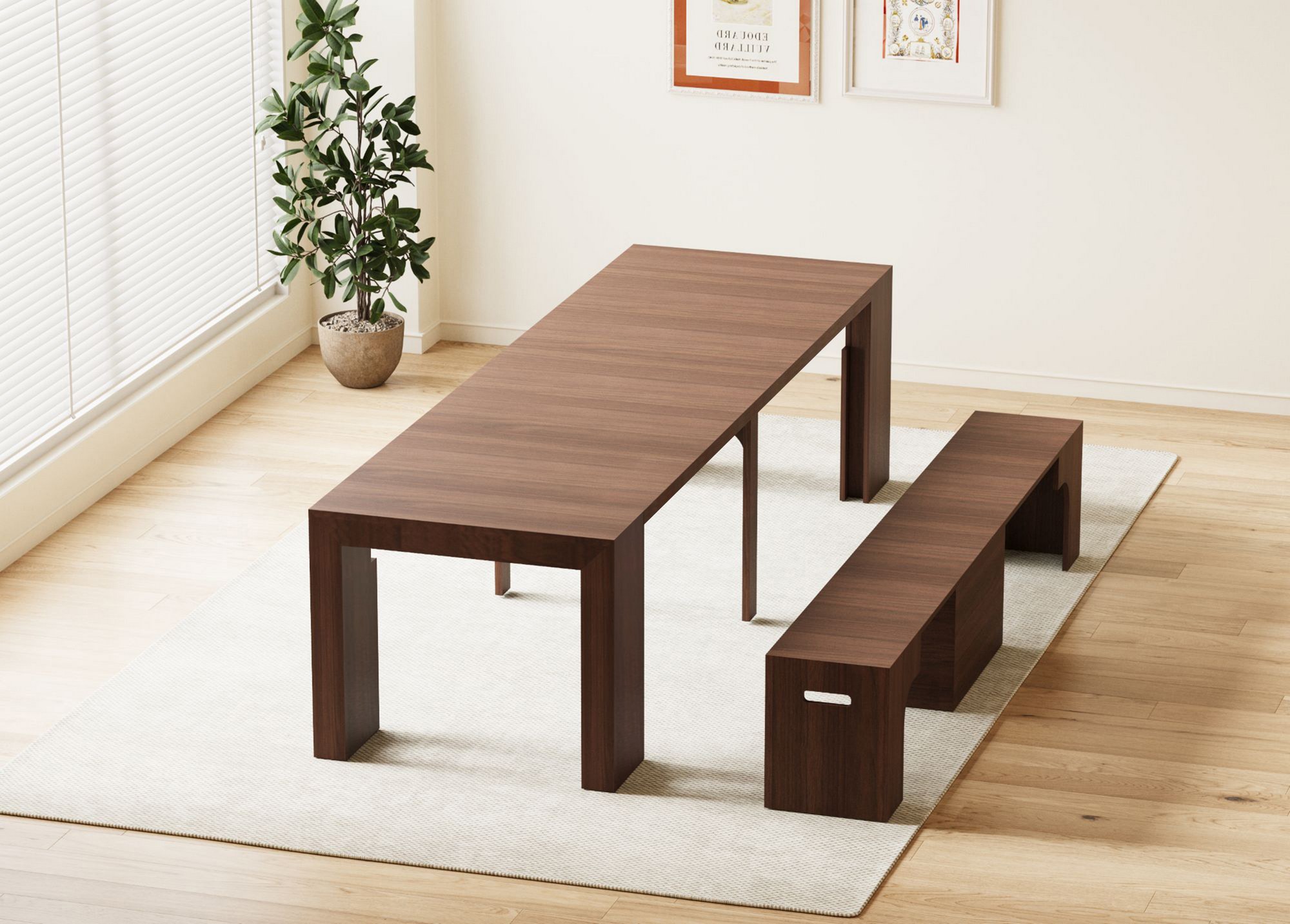 Wood Extendable Dining Table Seats 2-12, 19"-118" | Extendabl Console Table
