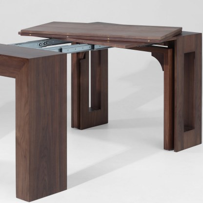 Solid Wood Extendable Dining Table Seats 2-12, 22"-120" | Self-Storing