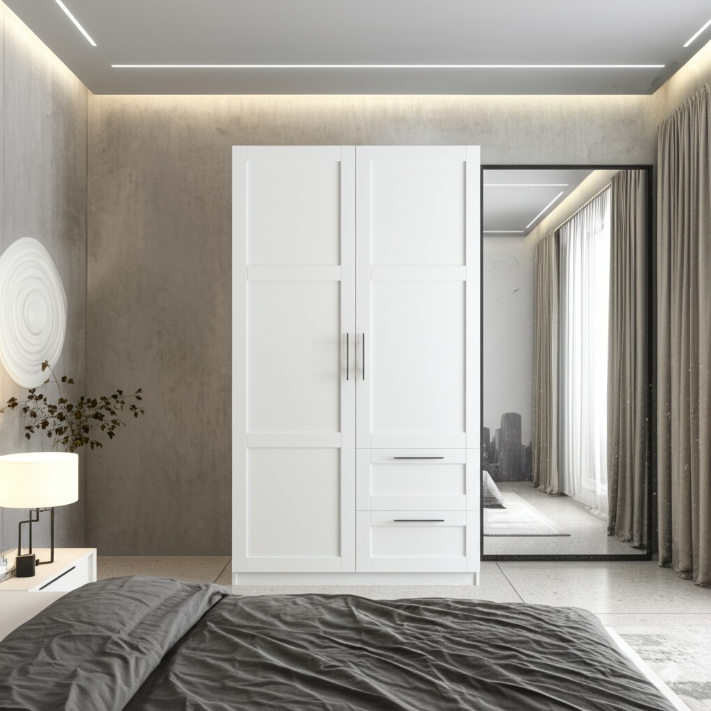 Large Wardrobe with Doors, Drawers & Shelves - Spacious Storage | Joysource