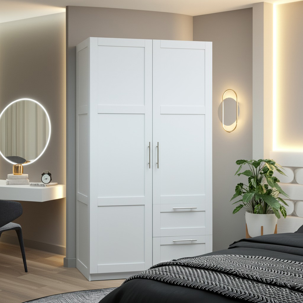 Large Wardrobe with Doors, Drawers & Shelves - Spacious Storage | Joysource