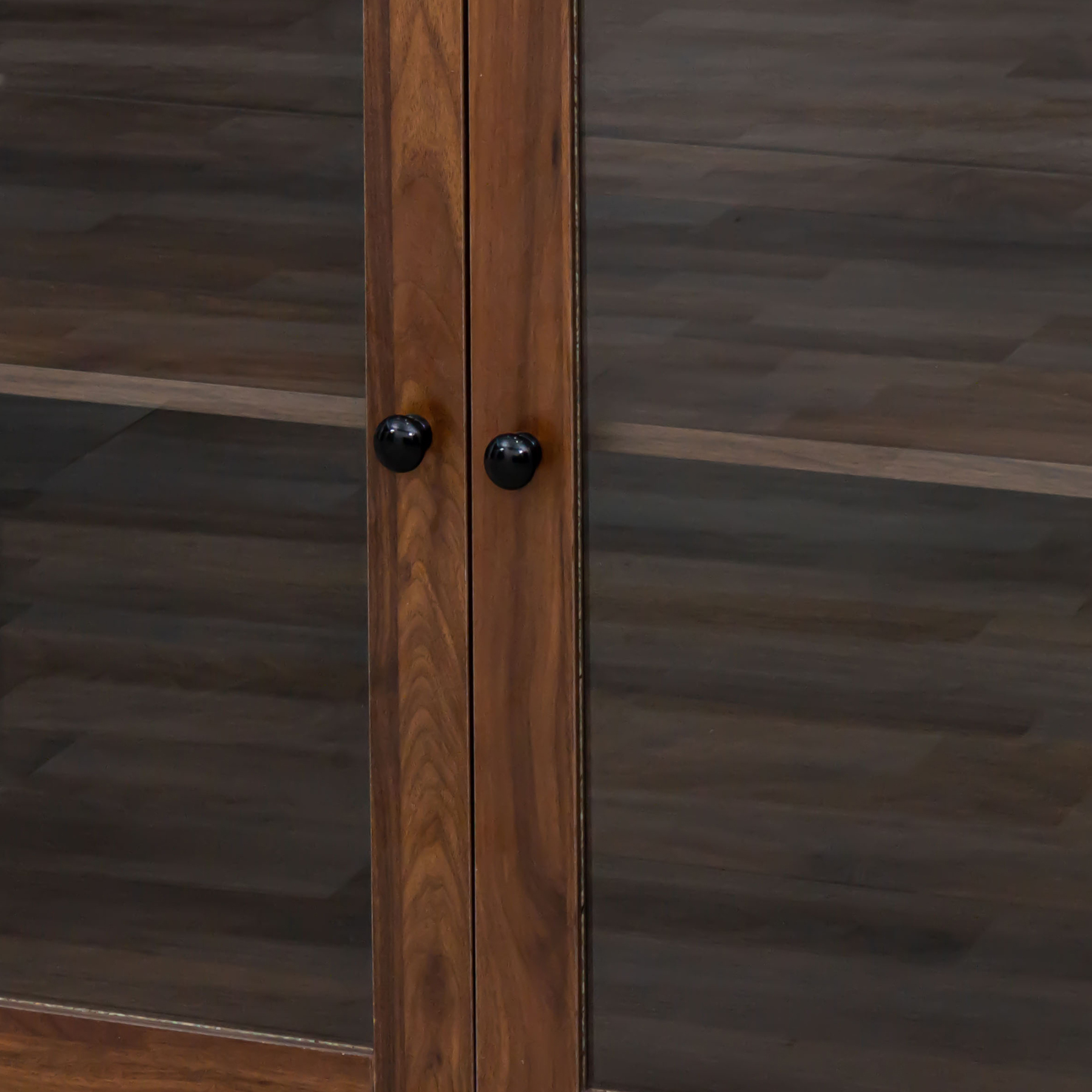 63" W Large Kitchen Cabinet with Hutch, 4 Doors, 4 Drawers & Microwave Shelf