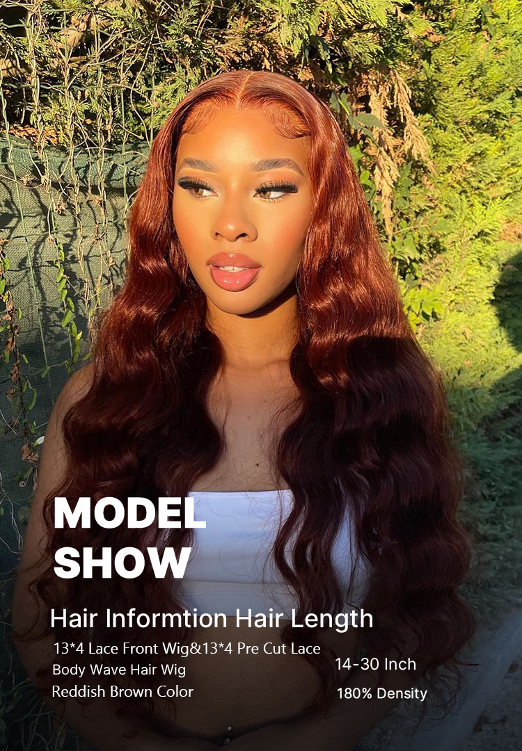 reddish brown wig