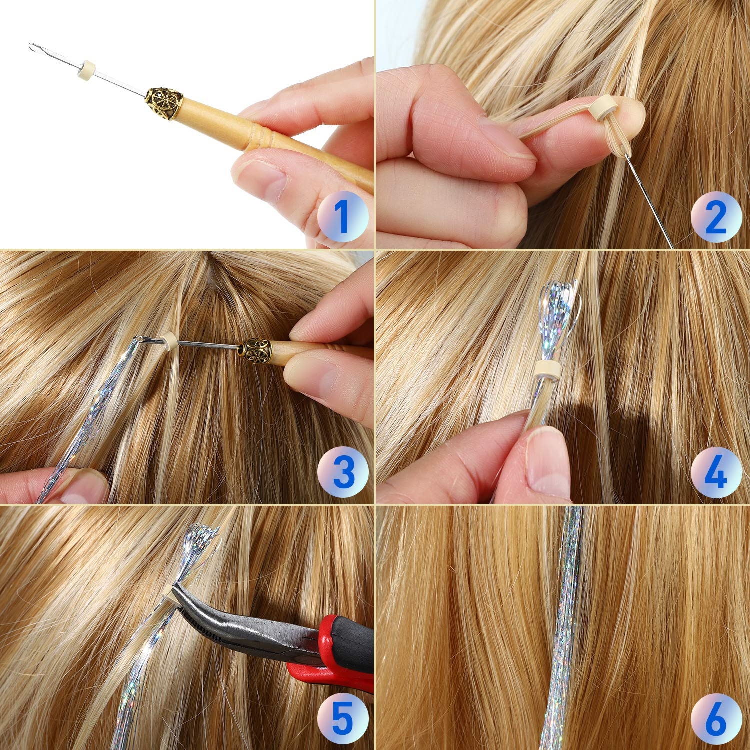 Stop Looking For Tinsel Hair Near Me DIY Tinsel Hair Is Easier   Tinsel Hair Steps 