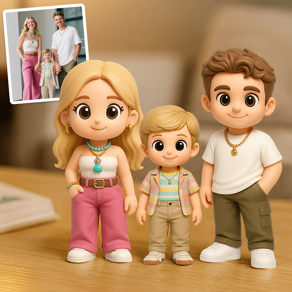 Personalized 3D Action Figure Father's Day Gifts Turn Your Photo into a Unique Gift for Father - CustomFacePajamas