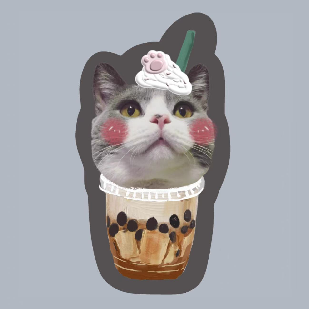 Personalized Boba Milk Tea Hug Pillow - The Coziest & Most Adorable Drinkable Friend - CustomFacePajamas